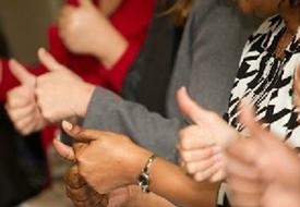 Federal workers take an American Sign Language class. (Labor Department photo)