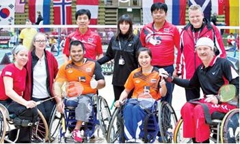 ภาพทีมแบดฯคนพิการไทยที่แชมป์ขนไก่โลก