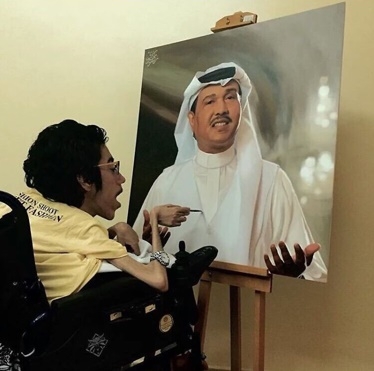 Rakan Abdulaziz Kurdi กำลังวาดภาพเหมือน