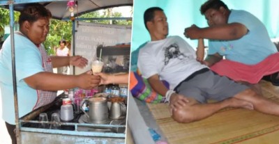 "น้องณัฐ" เด็กวัย17 กตัญญู หยุดเรียนมาเร่ขายน้ำหวาน หาเงินดูแลพ่อพิการ