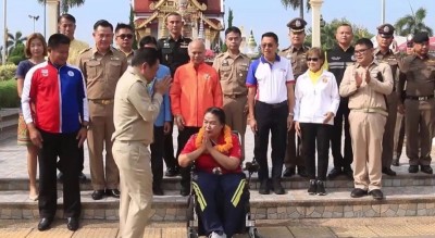 ชาวอุดรฯต้อนรับอบอุ่น'นวลจันทร์' ฮีโร่เหรียญทองแดงกีฬาคนพิการ