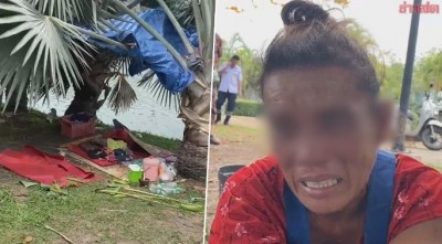 พูดเป็นลาง! หนุ่มพิการถอดขาเทียมโยนขึ้นบก ลงเล่นน้ำสุดท้ายจมหาย