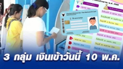 เงินเข้าวันนี้ 10 พ.ค. รัฐบาลโอนช่วยเหลือ 3 กลุ่ม เบี้ยยังชีพประจำเดือน ตรวจสอบสิทธิปี 2566