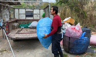 หนุ่มใหญ่โรคหัวใจเลี้ยงเมียพิการขา เก็บขยะประทังชีวิต ค้างค่าเช่าบ้านวอนผู้ใจบุญช่วย