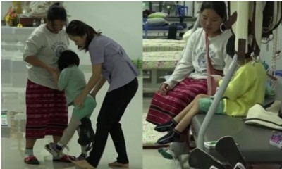 เด็กหญิง 5 ขวบถูกพ่อยิงขาพิการ หวังปาฏิหาริย์เดินได้อีกครั้ง