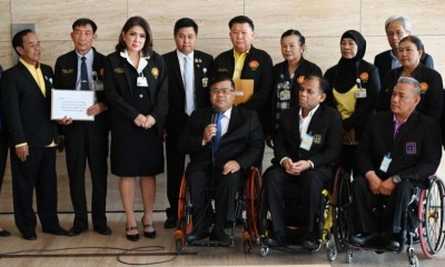 กมธฯ การพัฒนาสังคมฯ วุฒิสภา รับหนังสือจากผู้พิการ เพื่อให้ช่วยผลักดันการจ้างงานคนพิการในหน่วยงานราชการ