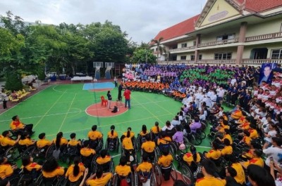 วิทยาลัยเทคโนโลยีพระมหาไถ่ พัทยา ชวนทำบุญรับปีใหม่ ร่วมแบ่งปันความสุขเพื่อน้องผู้พิการ โครงการ “น้องอิ่มท้อง พี่อิ่มบุญ สุขคูณสอง”