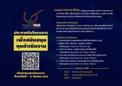กรอบการสนับสนุนทุนในการดาเนินงาน