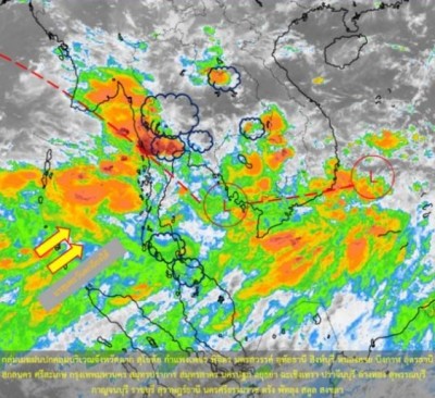 'กลาง-ตอ.-ใต้'มีฝนต่อเนื่องหนักบางแห่ง กทม.ตก60%