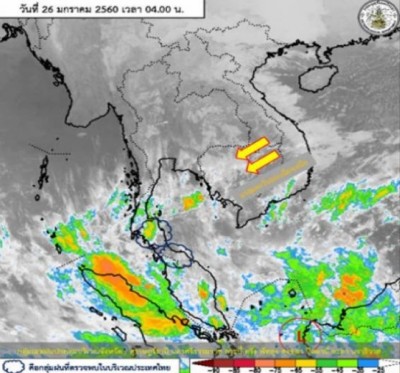 อุตุเตือนภาคใต้ระวังน้ำป่า ชี้วันที่27ม.ค.ฝนลดลง