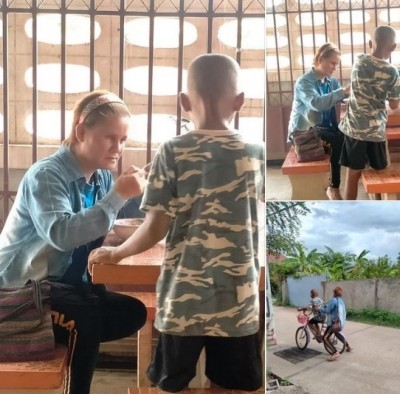 โซเชียลชื่นชมมากมาย เด็กน้อยกำแพงเพชรสุดกตัญญู ได้เงินบุญนำทดแทนคุณแม่พิการตาบอด