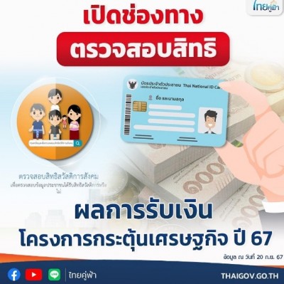 คนที่ได้สิทธิในโครงการกระตุ้นเศรษฐกิจ ปี 2567 มีกลุ่มใดบ้าง