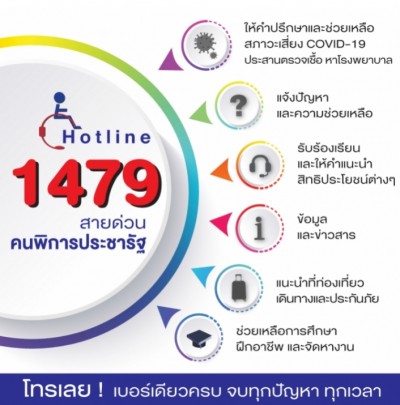 สายด่วน 1479 คนพิการประชารัฐ ปรึกษาฟรี!หางาน..ตลอด24ชม.