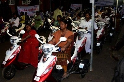 The Hindu The vehicles were distributed at an event held to mark World Disability Day. Photo: M. Karunakaran  TOPICS