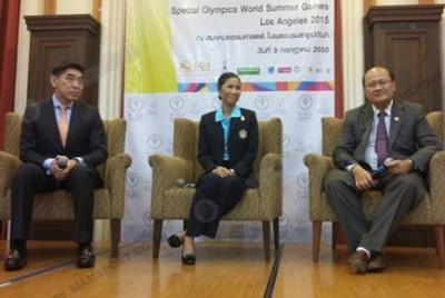 งานแถลงข่าวส่งคณะนักกีฬาผู้พิการทางสมองและปัญญาของไทย เข้าร่วมการแข่งขัน "สเปเชียลโอลิมปิก เวิลด์ ซัมเมอร์เกมส์2015"