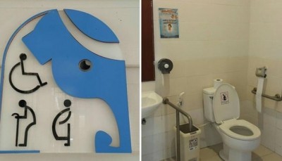 ห้องน้ำที่ปางช้างสร้างขึ้นโดยคำนึงถึงกลุ่มคนทุกเพศ ทุกวัยรวมถึงคนพิการเข้าถึงได้สะดวก และใช้งานได้จริง