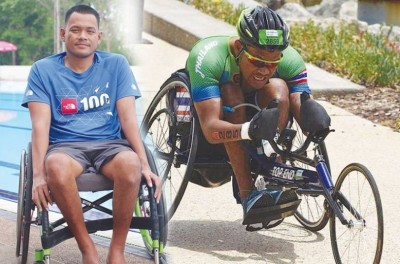 กระสุน สุนทร ใจมาบุตร นักไตรกีฬาผู้พิการอันดับ 2 ของโลก