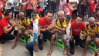 เซอร์ไพรส์! “มนต์แคน แก่นคูณ” โผล่ร้องเพลงกับลุงพิการ ถึงกับน้ำตาซึม