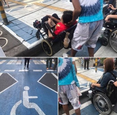 โซเชียลผิดหวัง ทำทางม้าลายคนพิการ แต่คนพิการใช้ไม่สะดวกไร้ทางลาด-พื้นไม่เรียบ