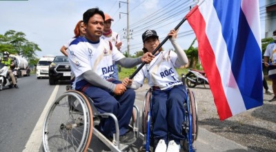 "นักกีฬาคนพิการ" ร่วม "วิ่งส่งธงชาติไทย ไปโตเกียวโอลิมปิก" วันที่ 9 สุราษฎร์ฯ – นครศรีฯ