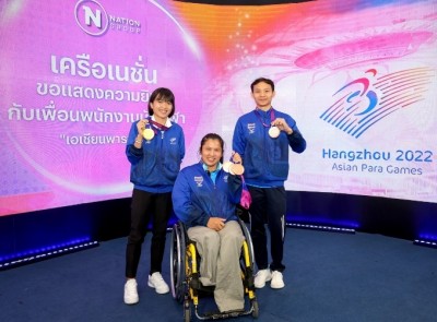 เนชั่นกรุ๊ป หนุนพนักงานคนพิการ ตัวแทนทีมชาติไทย คว้า 1 ทอง 4 ทองแดง "เอเชียนพาราเกมส์"